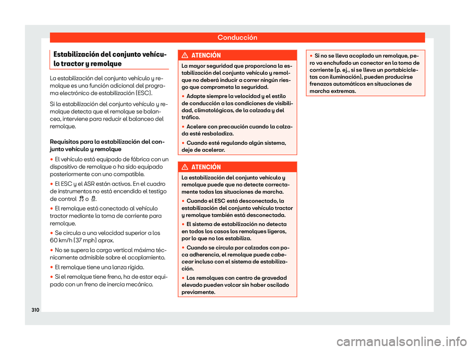 Seat Arona 2020  Manual del propietario (in Spanish) Conducci