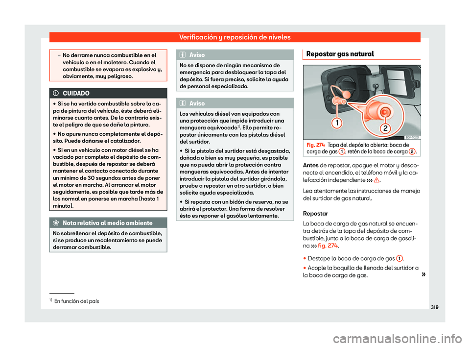 Seat Arona 2020  Manual del propietario (in Spanish) Verificaci