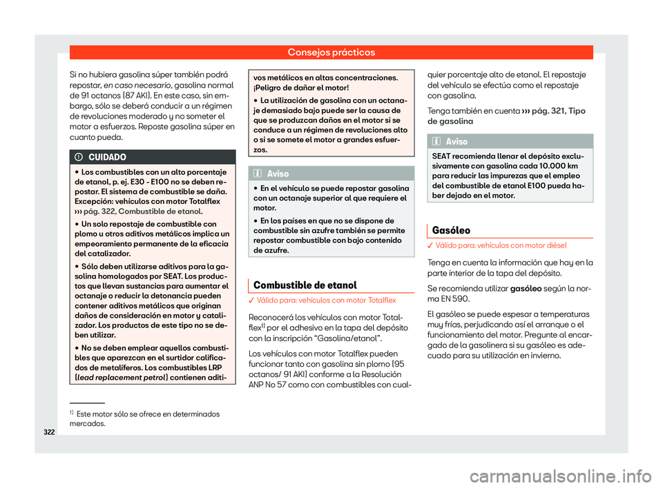 Seat Arona 2020  Manual del propietario (in Spanish) Consejos pr