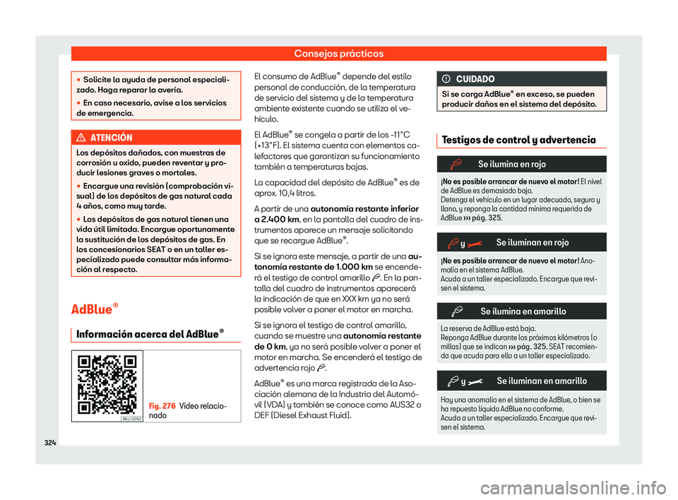 Seat Arona 2020  Manual del propietario (in Spanish) Consejos pr