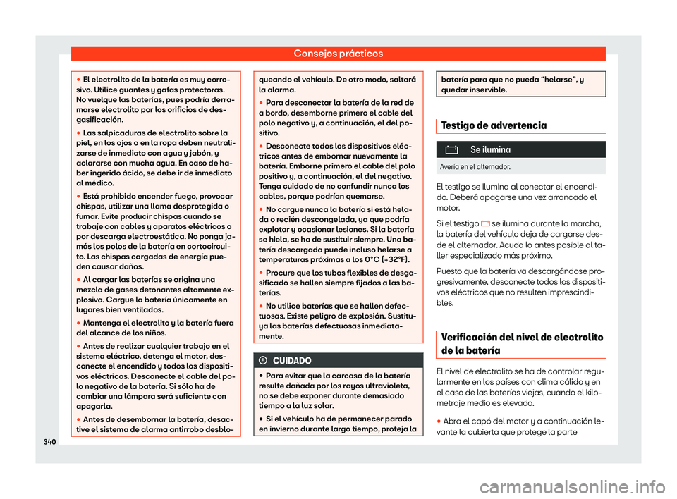 Seat Arona 2020  Manual del propietario (in Spanish) Consejos pr
