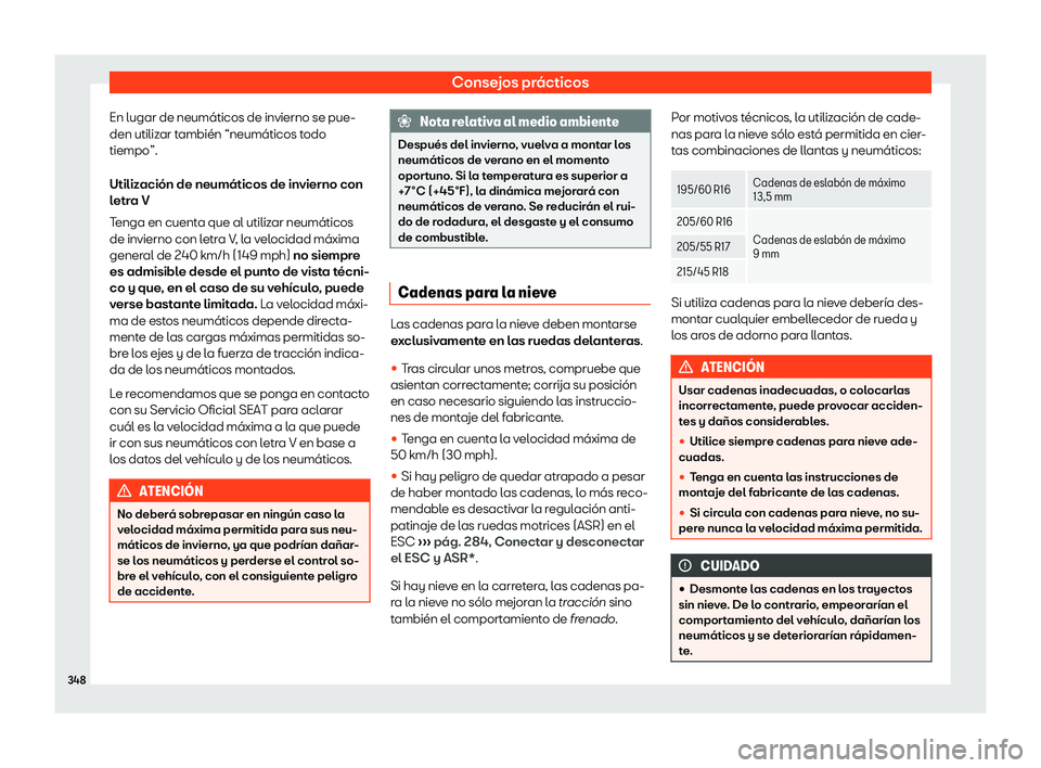 Seat Arona 2020  Manual del propietario (in Spanish) Consejos pr