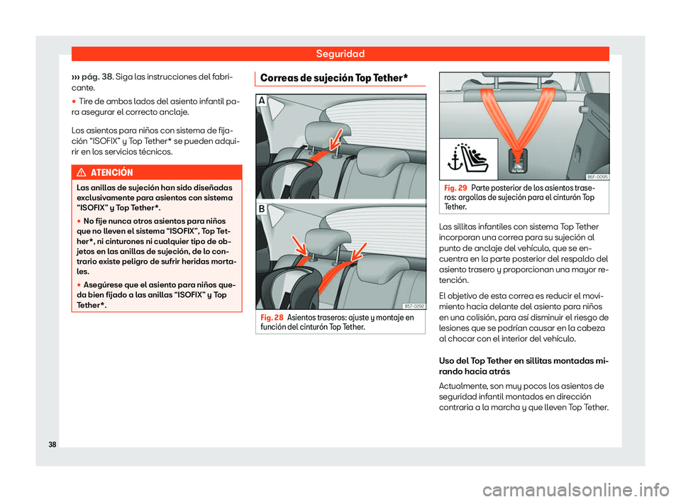 Seat Arona 2020  Manual del propietario (in Spanish) Seguridad
