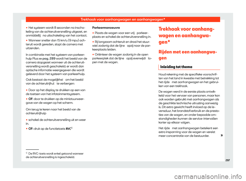 Seat Arona 2020  Handleiding (in Dutch) Trekhaak voor aanhangwagen en aanhangwagen*
