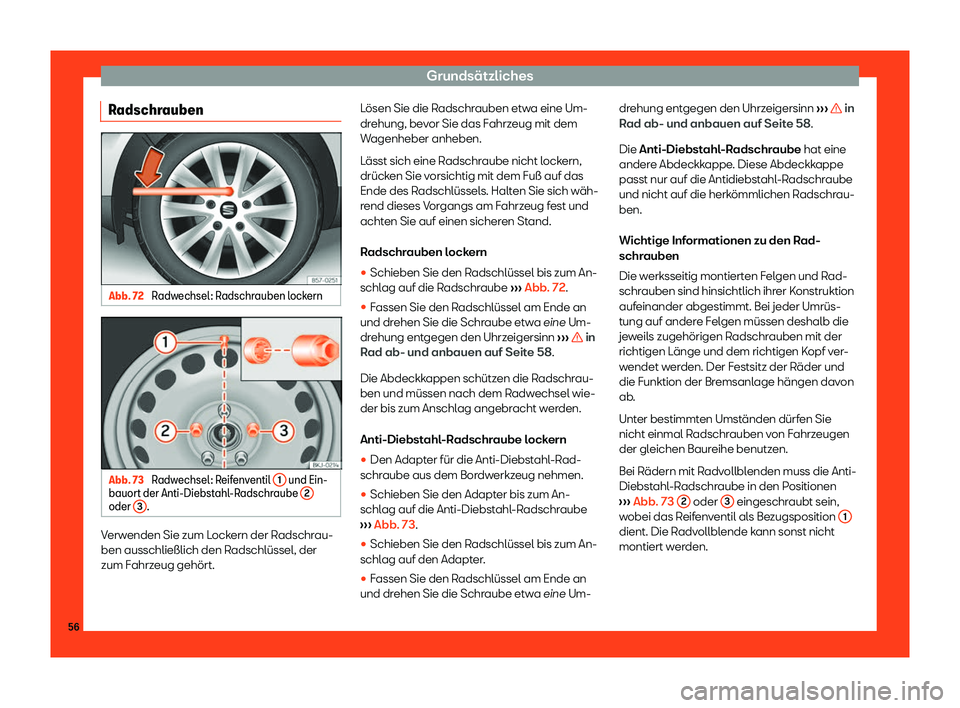 Seat Arona 2019  Betriebsanleitung (in German) Grunds