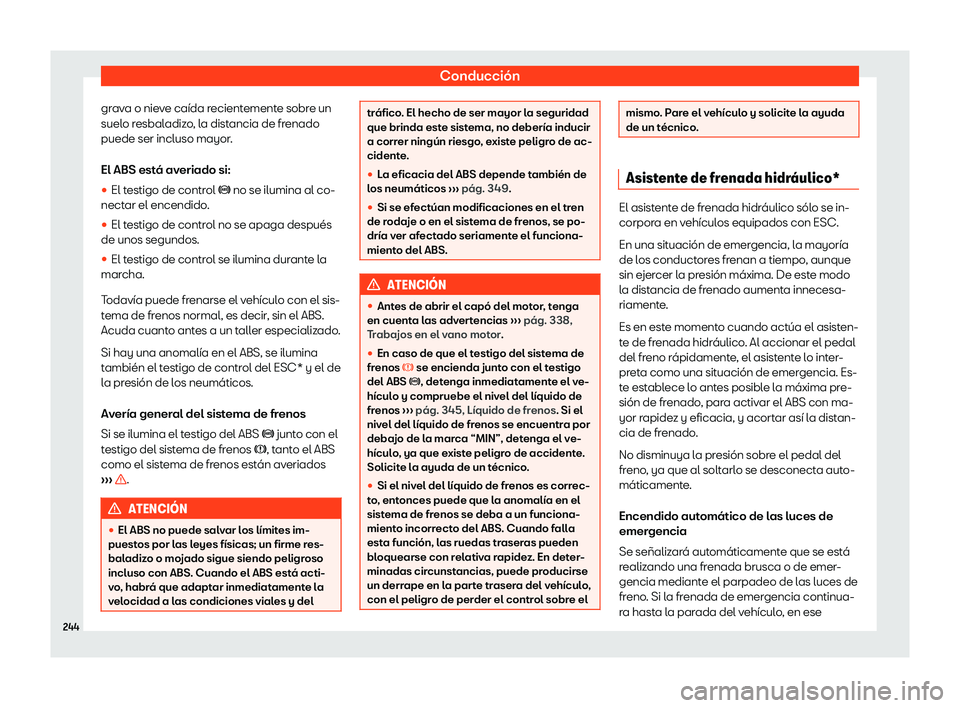 Seat Arona 2019  Manual del propietario (in Spanish) Conducci