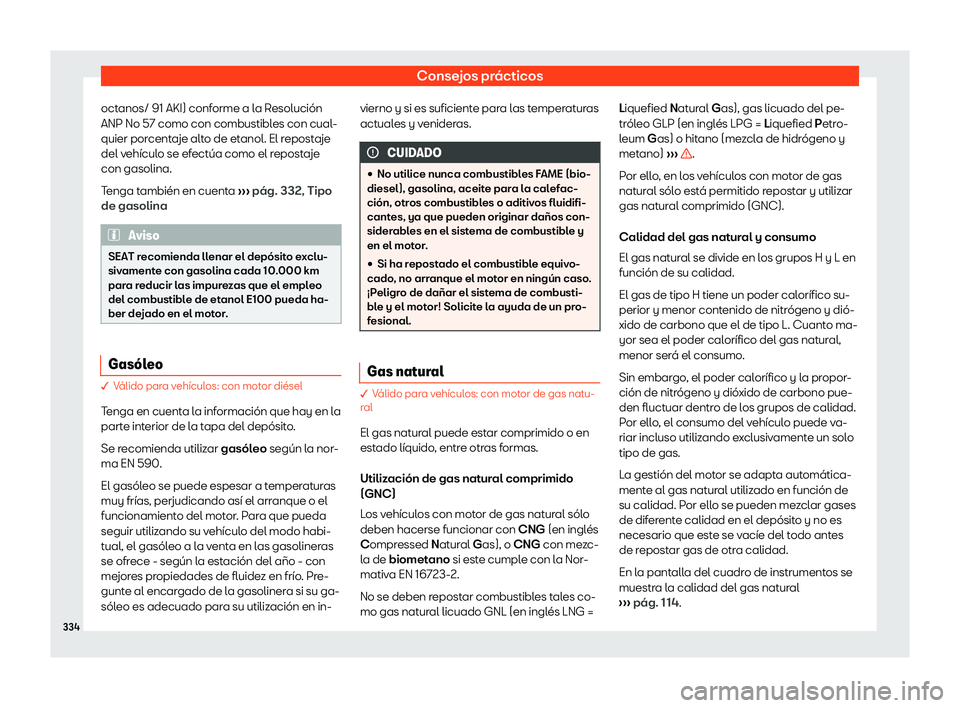 Seat Arona 2019  Manual del propietario (in Spanish) Consejos pr