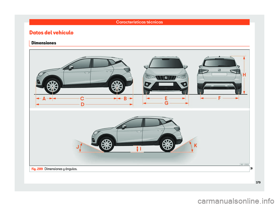Seat Arona 2019  Manual del propietario (in Spanish) Caracter