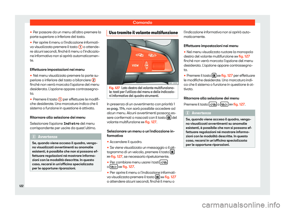 Seat Arona 2019  Manuale del proprietario (in Italian) Comando
