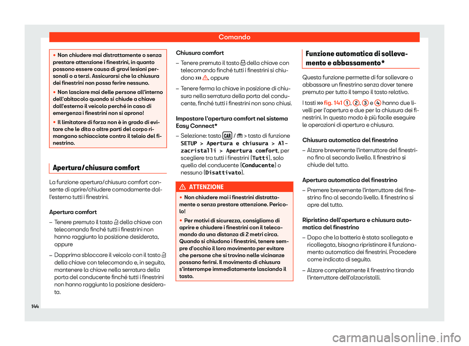 Seat Arona 2019  Manuale del proprietario (in Italian) Comando
