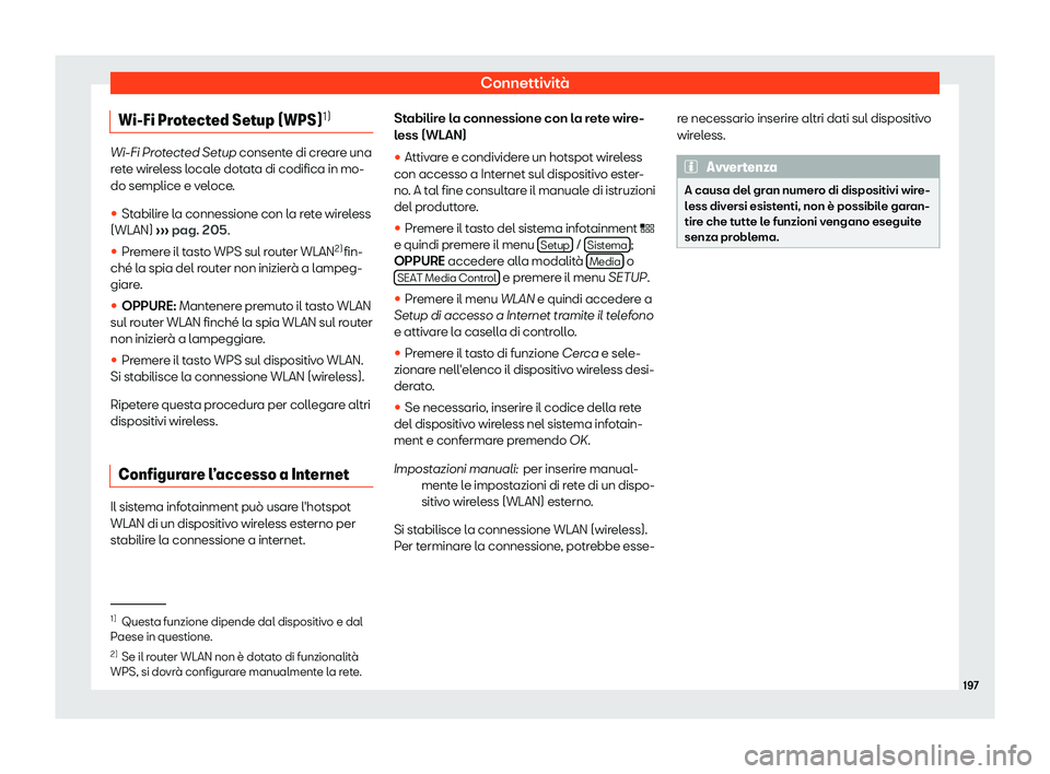 Seat Arona 2019  Manuale del proprietario (in Italian) Connettivit