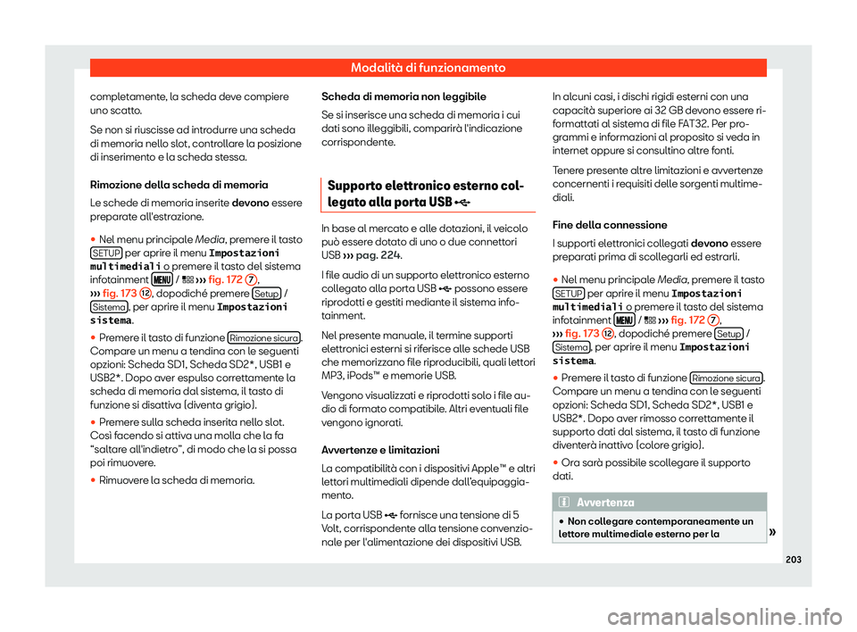 Seat Arona 2019  Manuale del proprietario (in Italian) Modalit