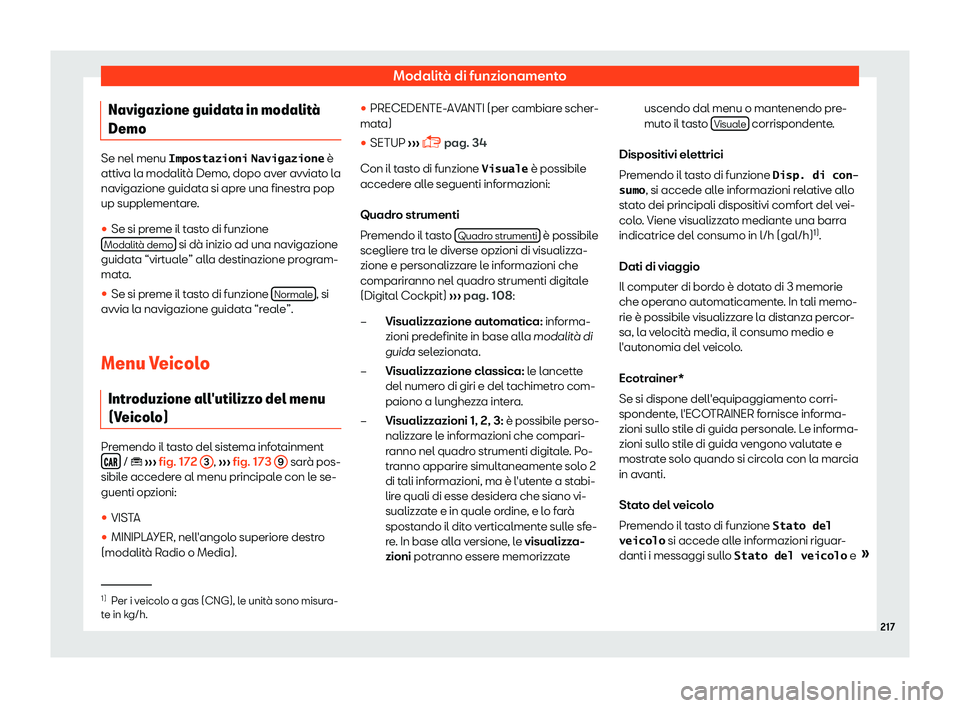 Seat Arona 2019  Manuale del proprietario (in Italian) Modalit