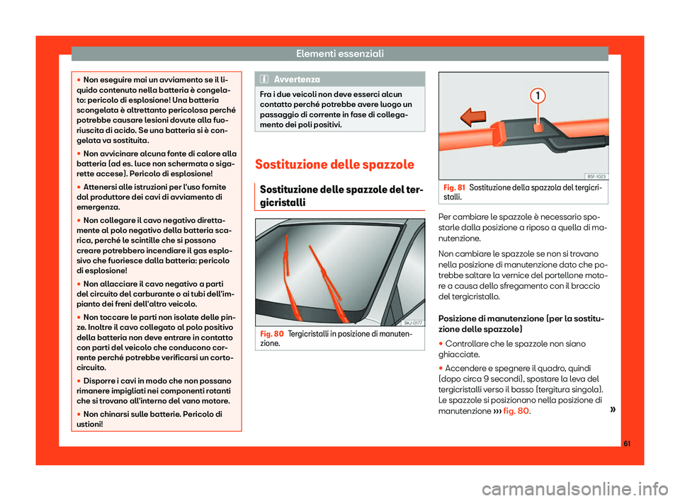 Seat Arona 2019  Manuale del proprietario (in Italian) Elementi essenziali
