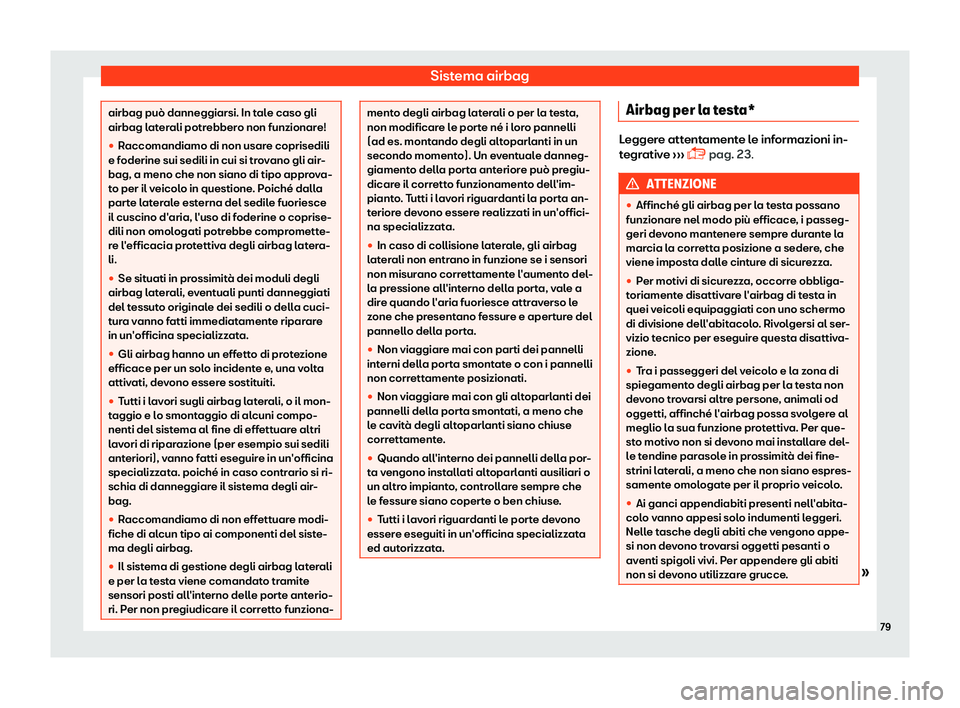 Seat Arona 2019  Manuale del proprietario (in Italian) Sistema airbag
airbag pu