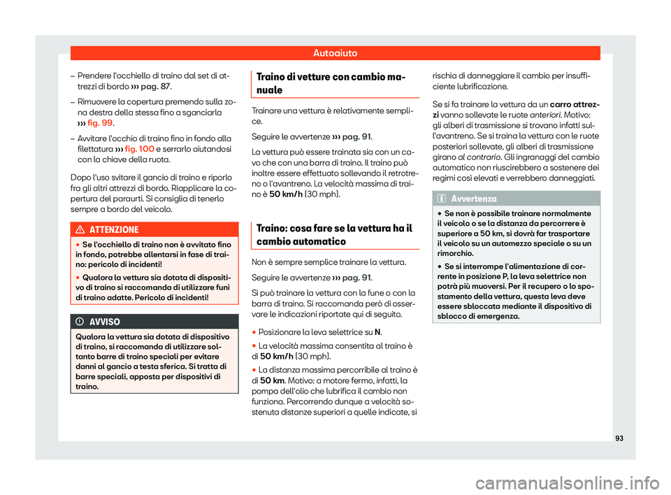 Seat Arona 2019  Manuale del proprietario (in Italian) Autoaiuto
�