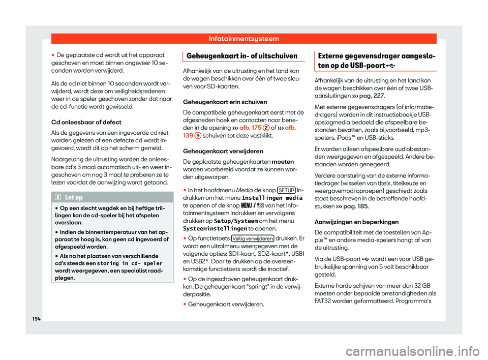 Seat Arona 2019  Handleiding (in Dutch) Infotainmentsysteem
