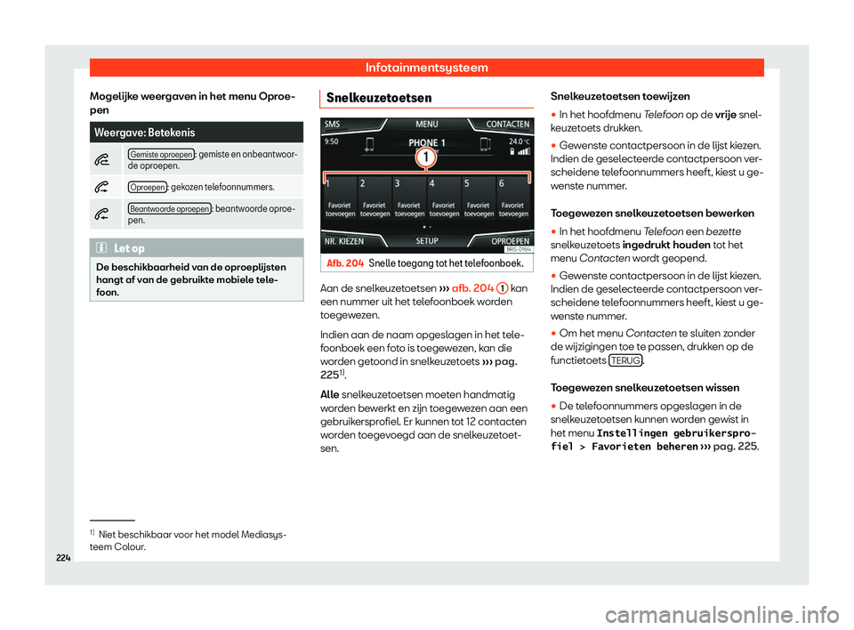 Seat Arona 2019  Handleiding (in Dutch) Infotainmentsysteem
Mogel