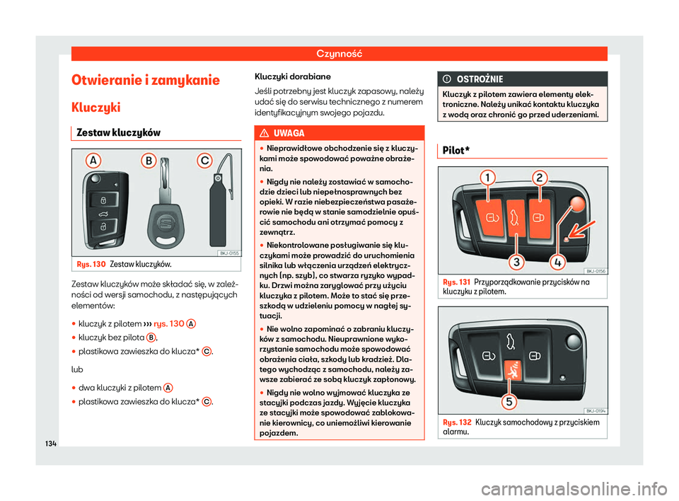 Seat Arona 2019  Instrukcja Obsługi (in Polish) Czynno