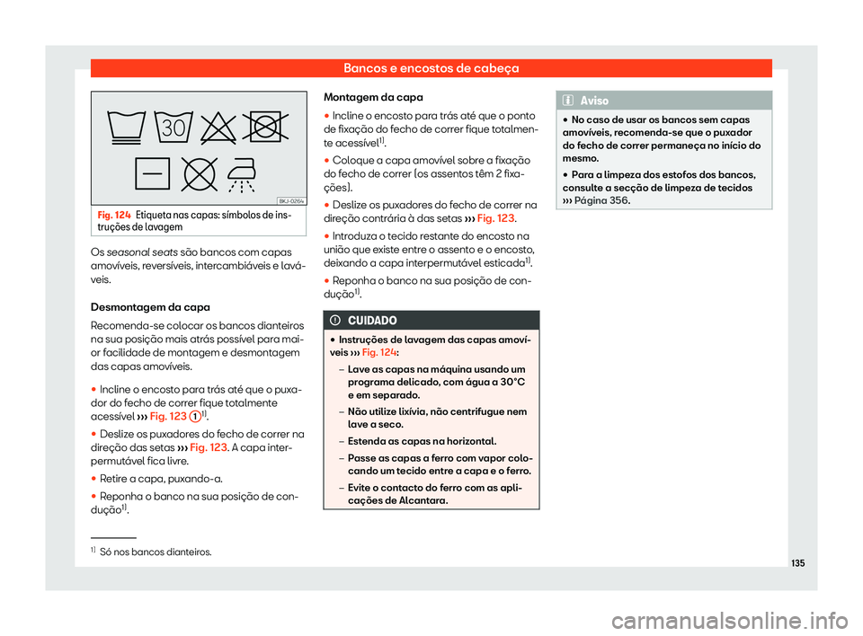 Seat Arona 2019  Manual do proprietário (in Portuguese)  Bancos e encostos de cabe