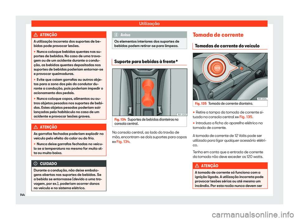 Seat Arona 2019  Manual do proprietário (in Portuguese)  Utiliza