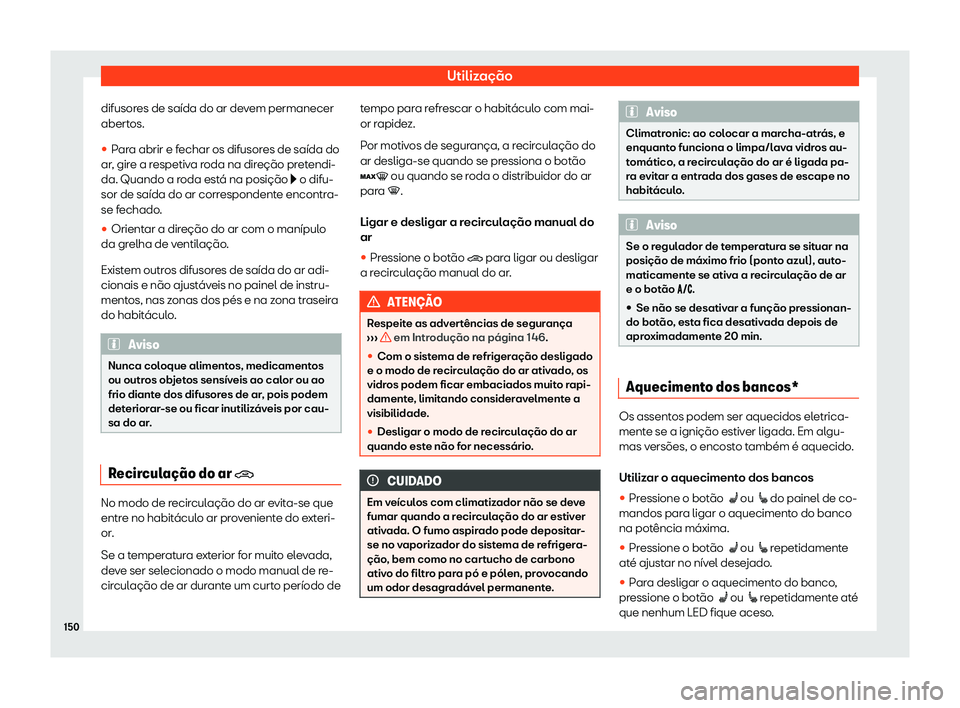 Seat Arona 2019  Manual do proprietário (in Portuguese)  Utiliza