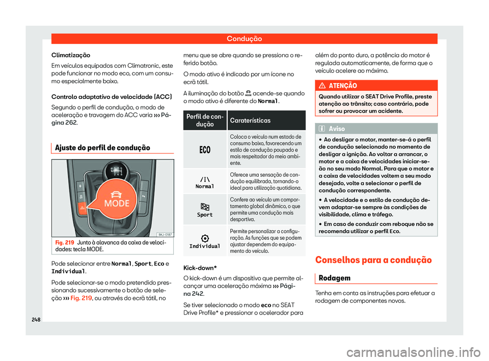 Seat Arona 2019  Manual do proprietário (in Portuguese)  Condu