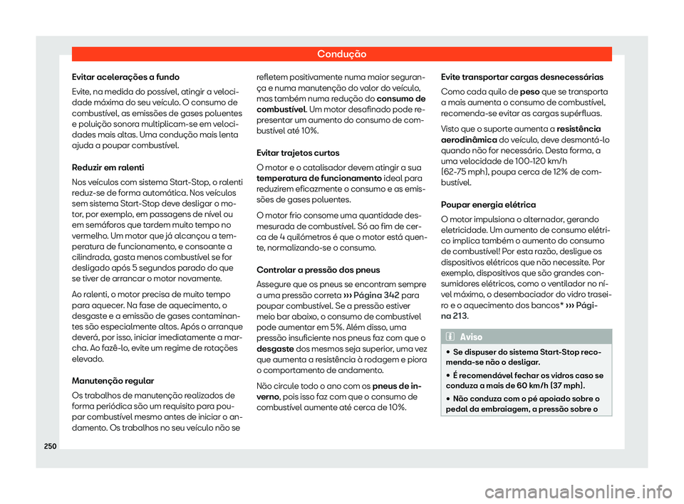 Seat Arona 2019  Manual do proprietário (in Portuguese)  Condu