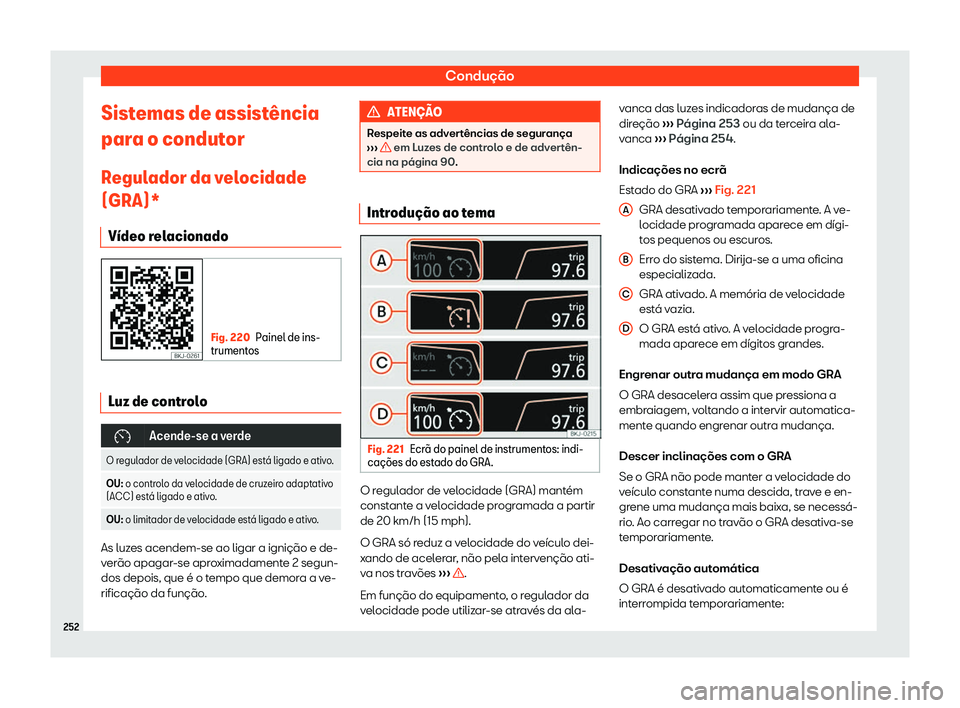 Seat Arona 2019  Manual do proprietário (in Portuguese)  Condu