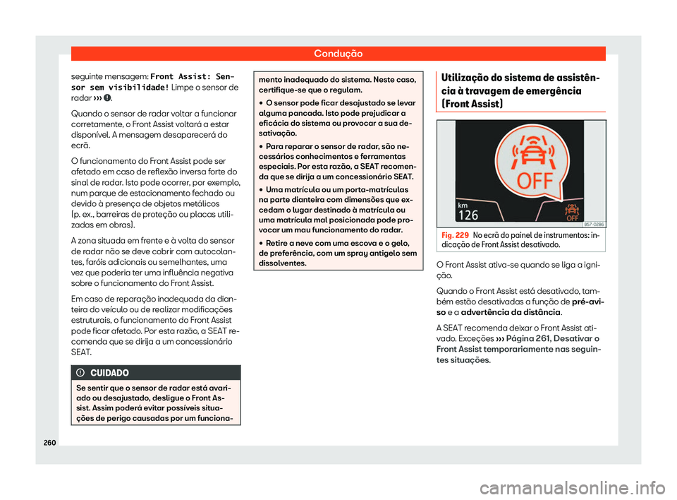 Seat Arona 2019  Manual do proprietário (in Portuguese)  Condu