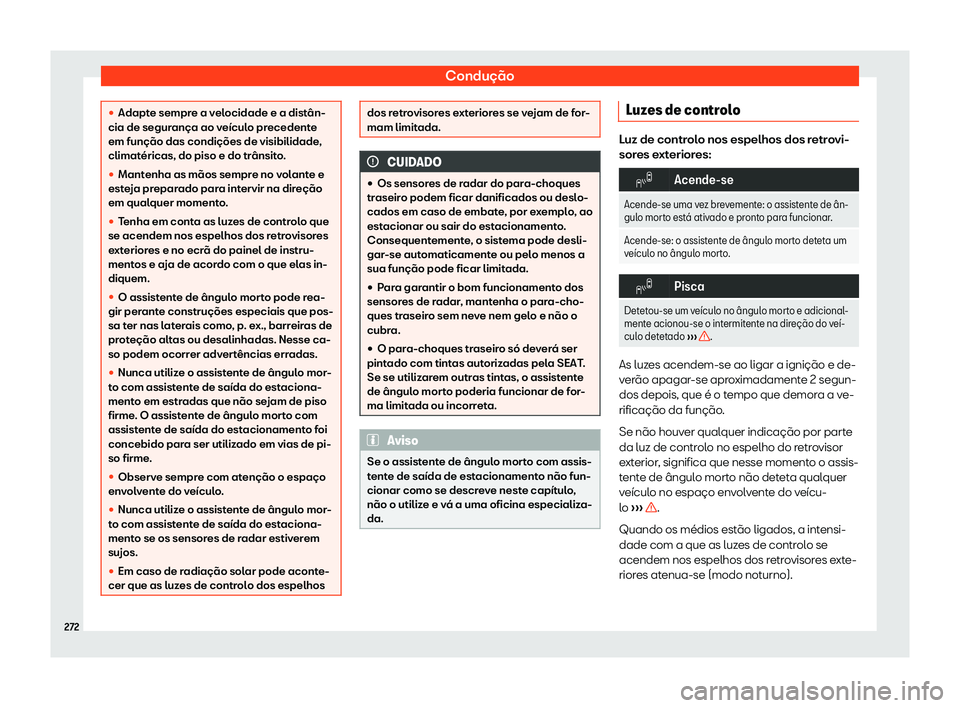 Seat Arona 2019  Manual do proprietário (in Portuguese)  Condu