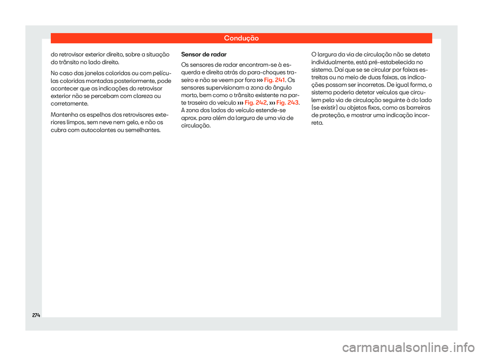 Seat Arona 2019  Manual do proprietário (in Portuguese)  Condu