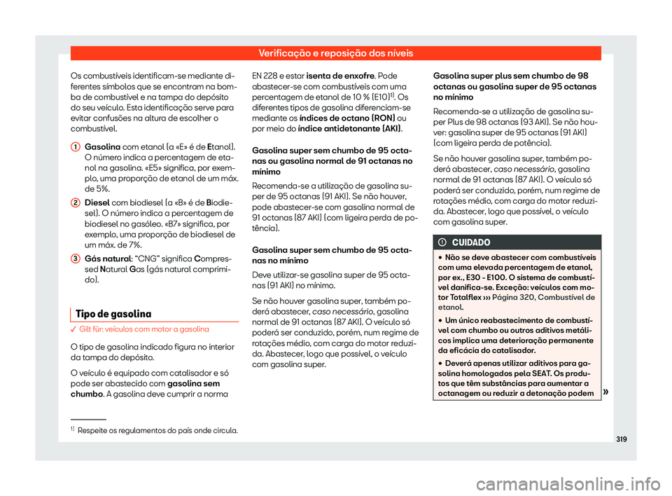 Seat Arona 2019  Manual do proprietário (in Portuguese)  Verifica