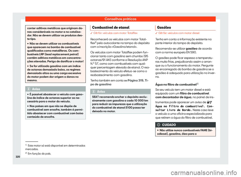 Seat Arona 2019  Manual do proprietário (in Portuguese)  Conselhos pr