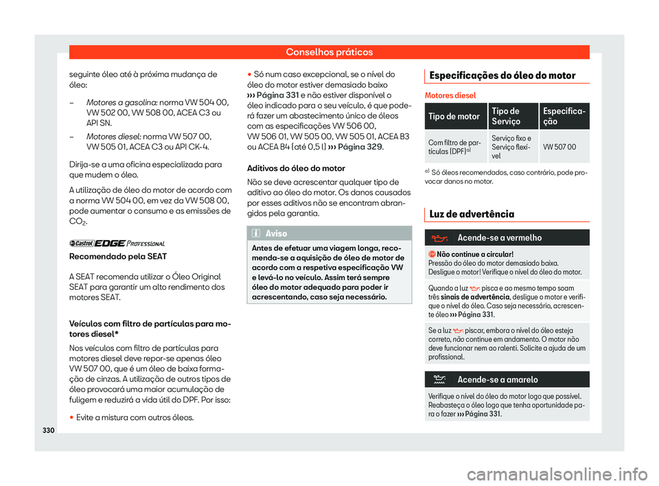 Seat Arona 2019  Manual do proprietário (in Portuguese)  Conselhos pr