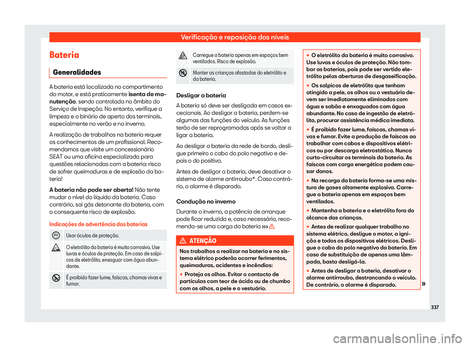 Seat Arona 2019  Manual do proprietário (in Portuguese)  Verifica