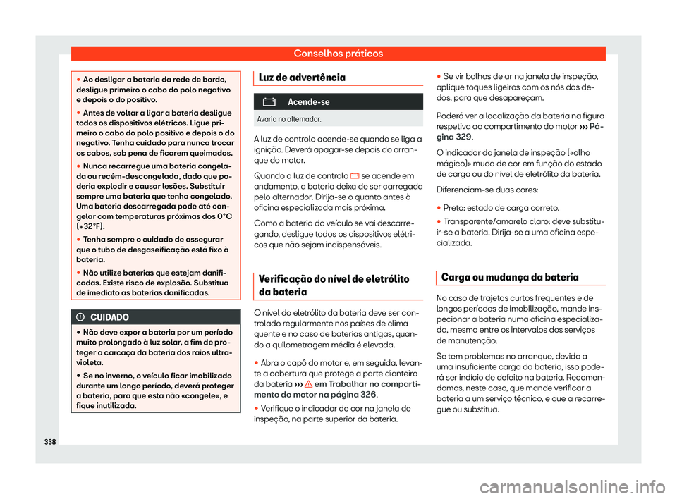 Seat Arona 2019  Manual do proprietário (in Portuguese)  Conselhos pr