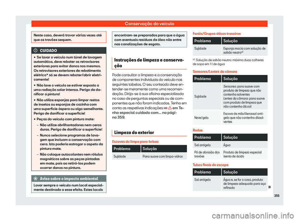 Seat Arona 2019  Manual do proprietário (in Portuguese)  Conserva