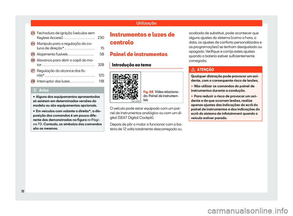 Seat Arona 2019  Manual do proprietário (in Portuguese)  Utiliza