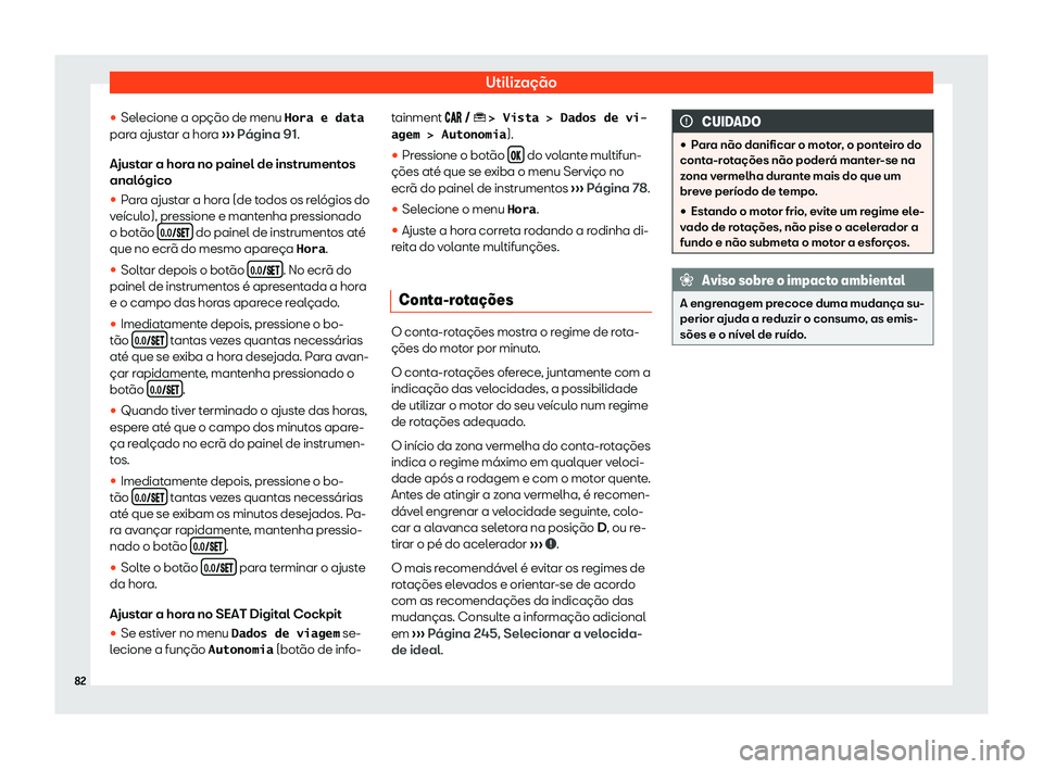 Seat Arona 2019  Manual do proprietário (in Portuguese)  Utiliza