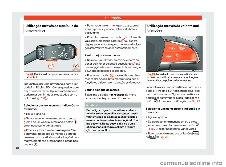 Seat Arona 2019  Manual do proprietário (in Portuguese)  Utiliza