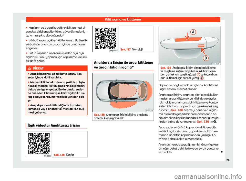 Seat Arona 2019  Kullanım Kılavuzu (in Turkish) K