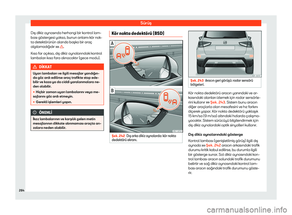 Seat Arona 2019  Kullanım Kılavuzu (in Turkish) S
