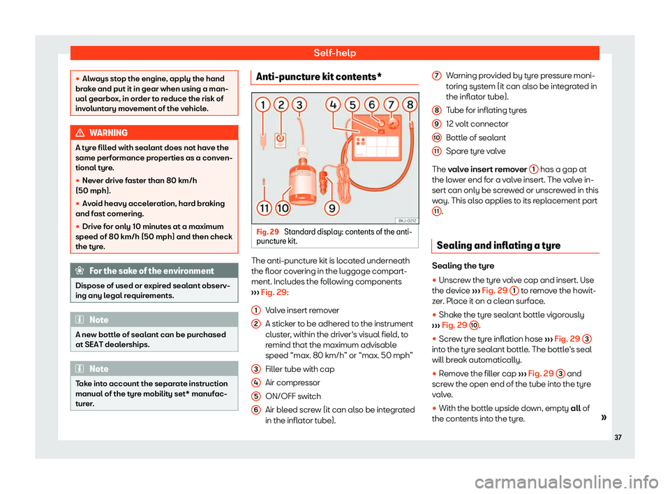 Seat Mii electric 2019  Owners Manual Self-help
