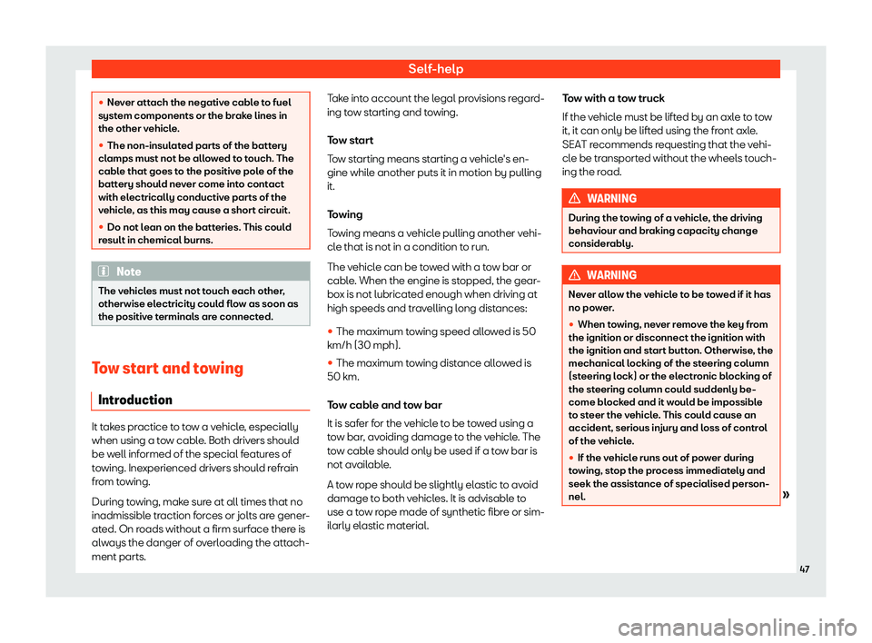 Seat Mii electric 2019  Owners Manual Self-help
