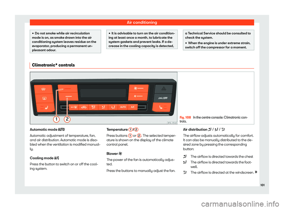 Seat Mii electric 2020  Owners manual Air conditioning
