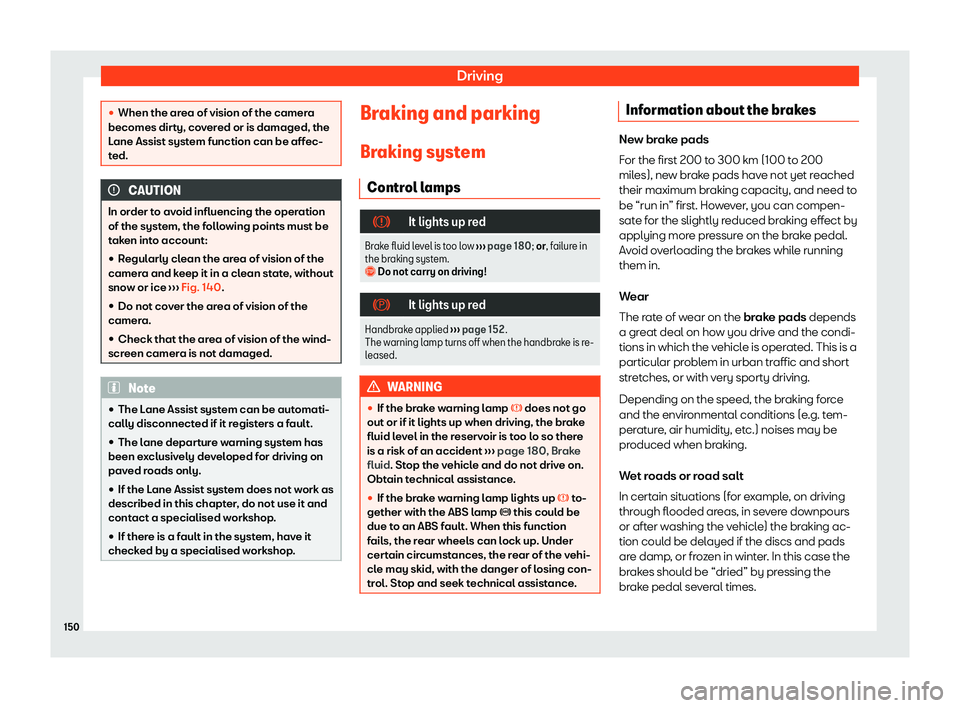 Seat Mii electric 2020  Owners manual Driving
