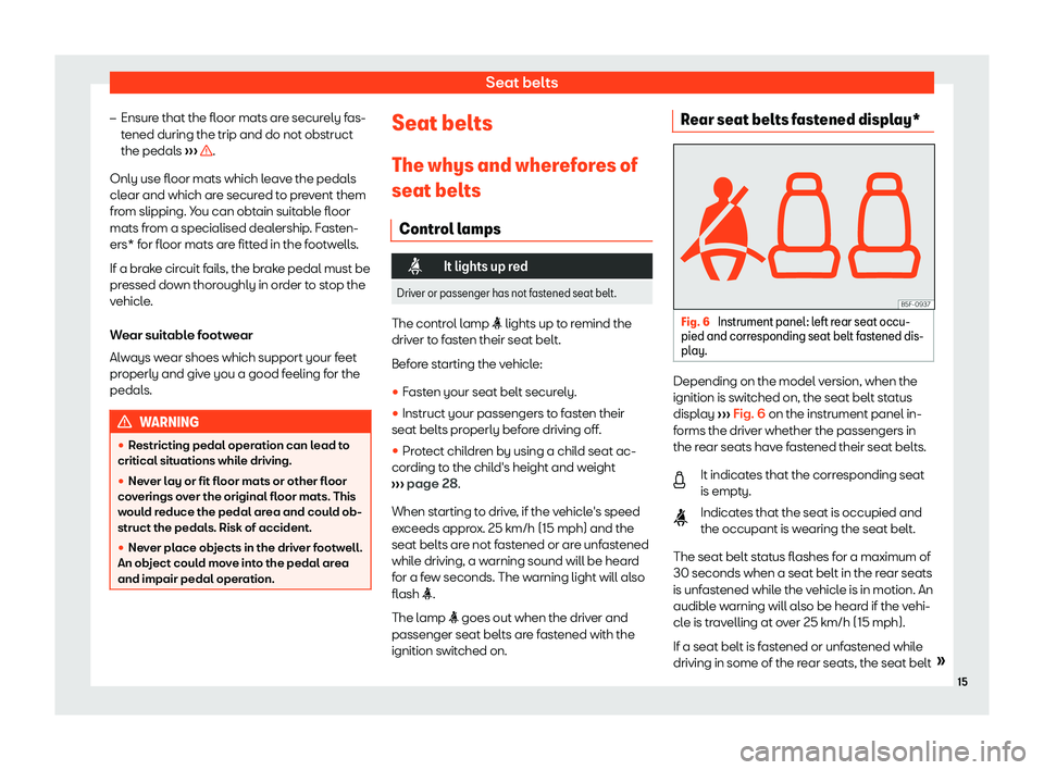 Seat Ibiza 2019  Owners manual Seat belts
�
