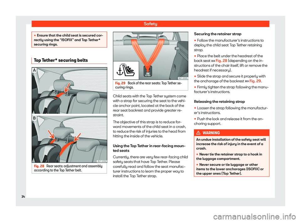 Seat Ibiza 2019  Owners manual Safety
