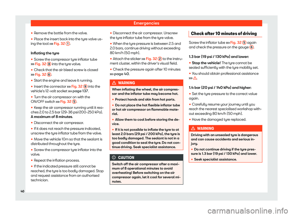 Seat Ibiza 2019  Owners manual Emergencies
